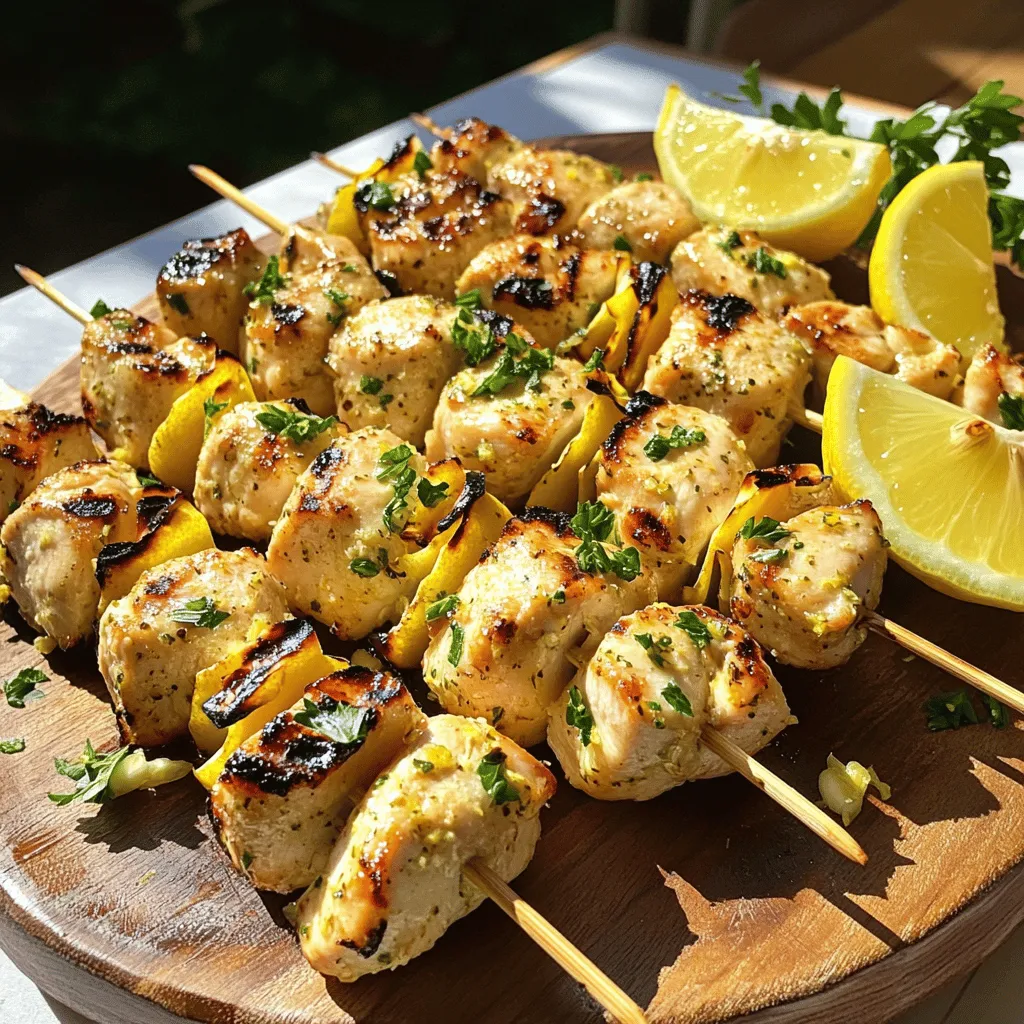Lemon Garlic Chicken Skewers Flavorful and Simple Dish