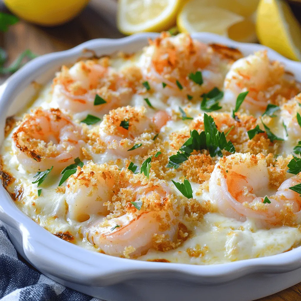 Delicious Garlic Shrimp Gratin Creamy and Simple Dish