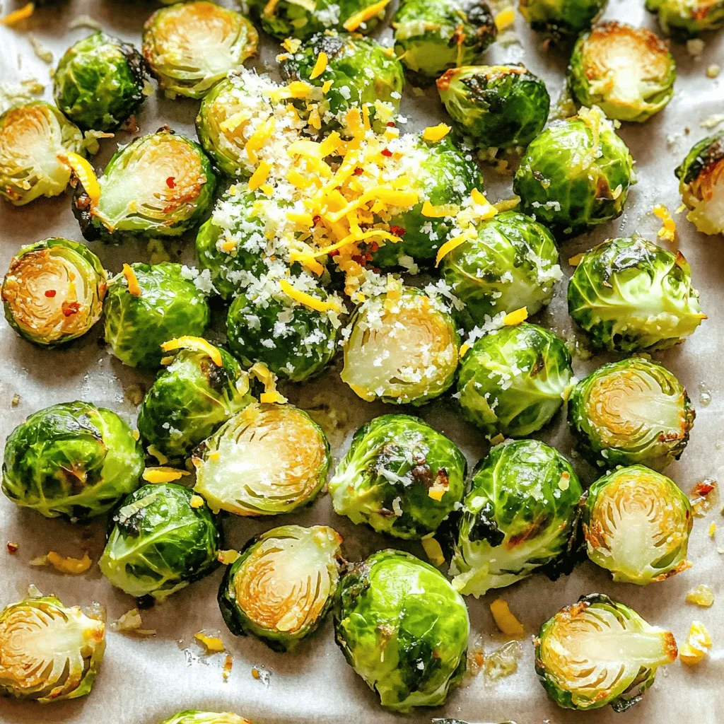 Lemon Garlic Roasted Brussels Sprouts Easy Side Dish