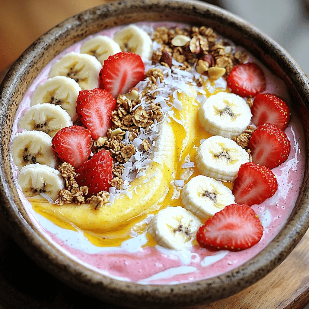 Strawberry Banana Smoothie Bowl Easy and Healthy Recipe