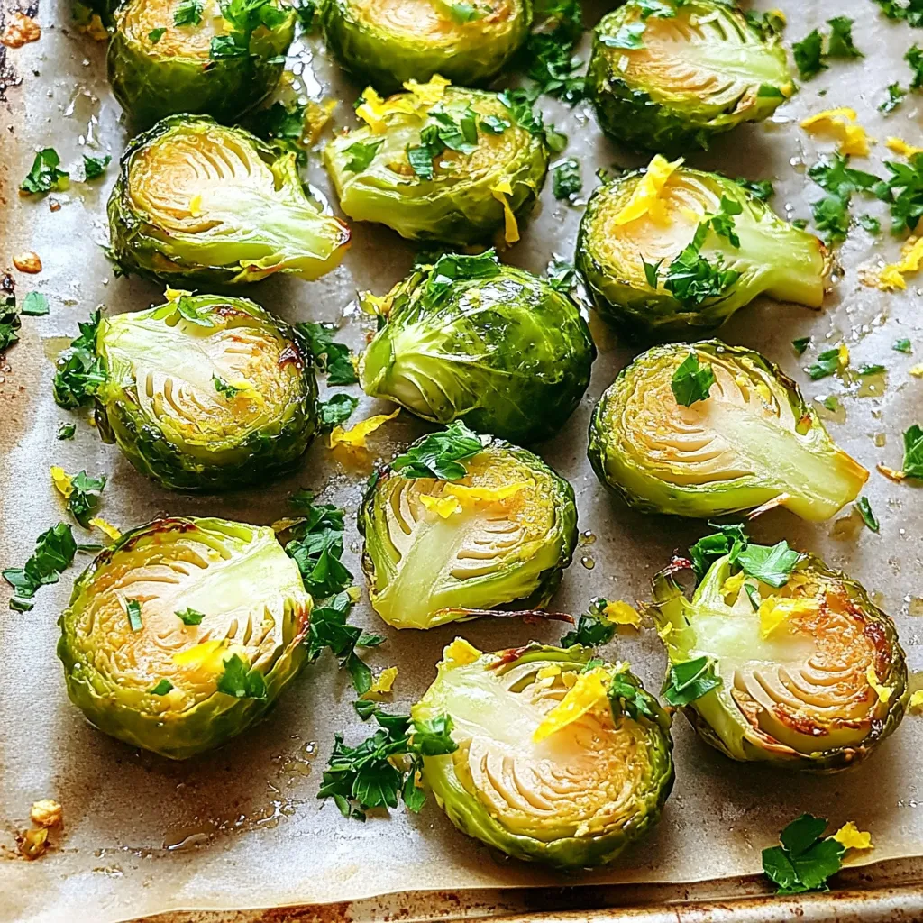 Garlic Butter Roasted Brussels Sprouts Easy Side Dish