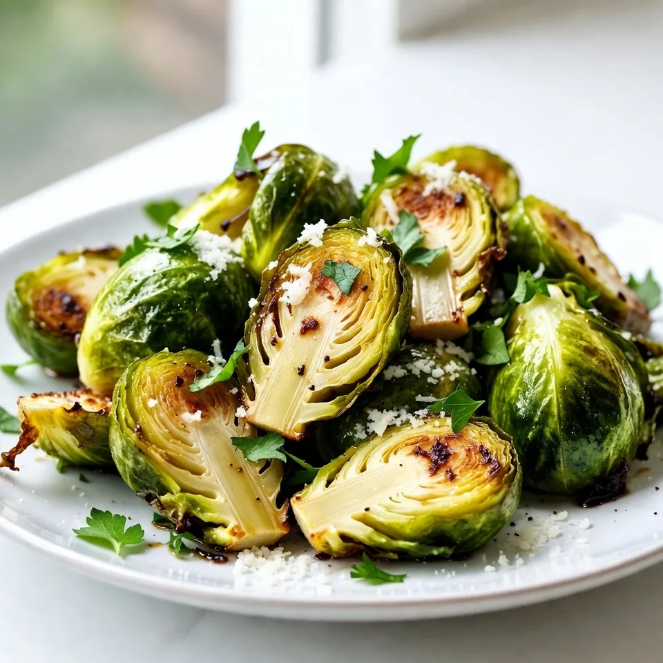 Crispy Garlic Parmesan Brussels Sprouts Easy Recipe