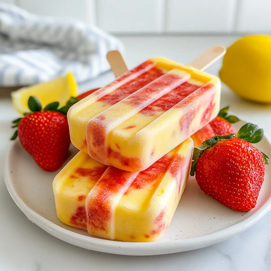 Strawberry Yogurt Swirl Popsicles Easy Frozen Delight