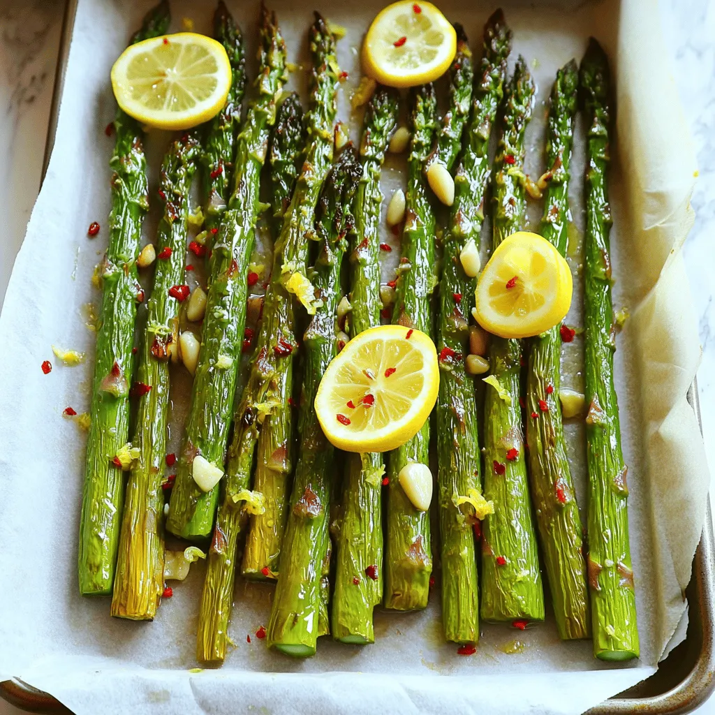 Lemon Garlic Roasted Asparagus Simple and Tasty Recipe