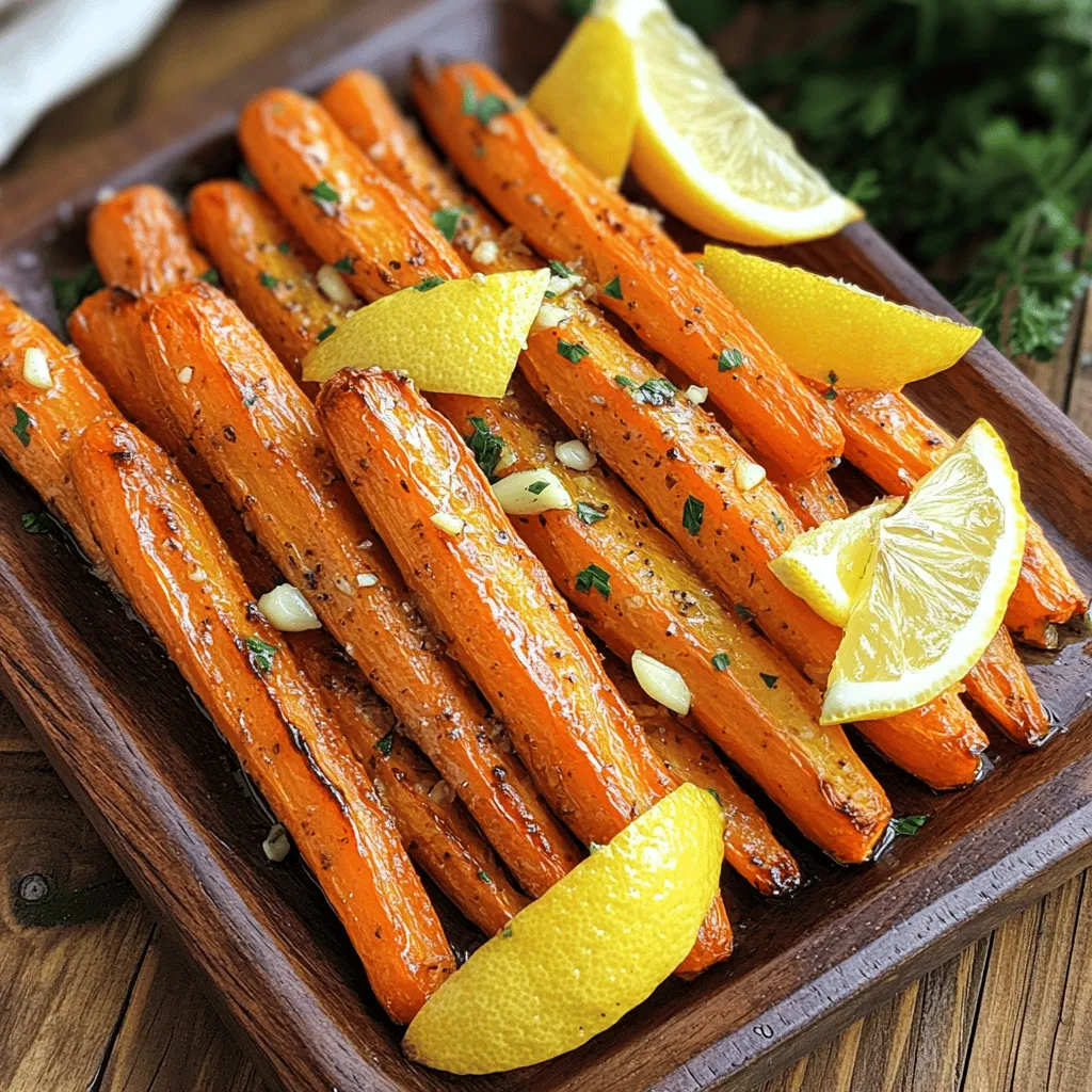 Tangy Lemon Garlic Roasted Carrots Flavorful Side Dish