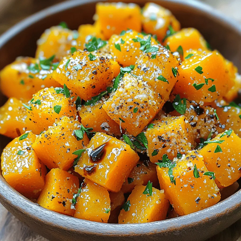 Roasted Garlic Parmesan Butternut Squash Delight