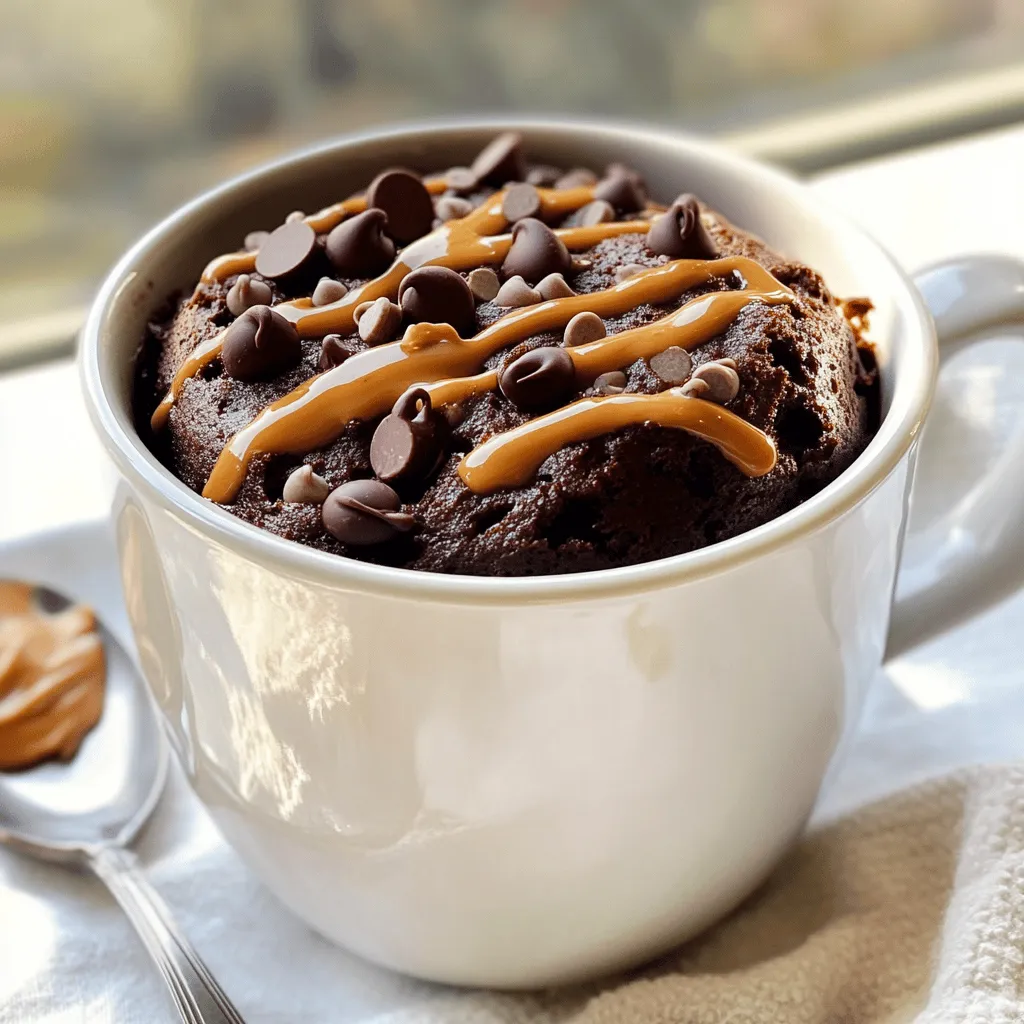 Chocolate Peanut Butter Mug Cake Quick and Easy Recipe