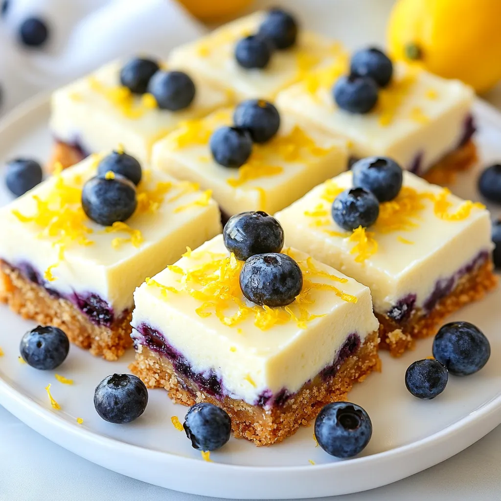 Blueberry Lemon Cheesecake Bars Easy Delightful Treat