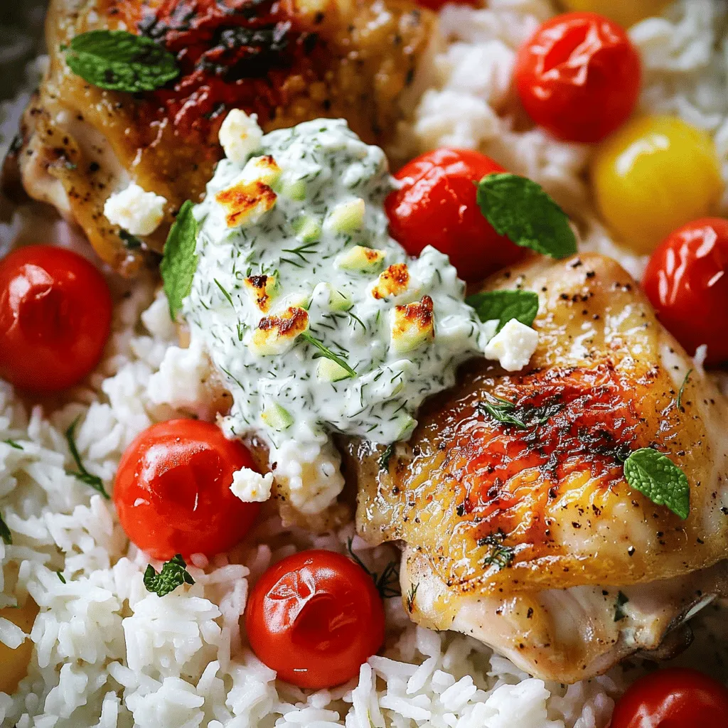 Dump-and-Bake Chicken Tzatziki with Rice Delight