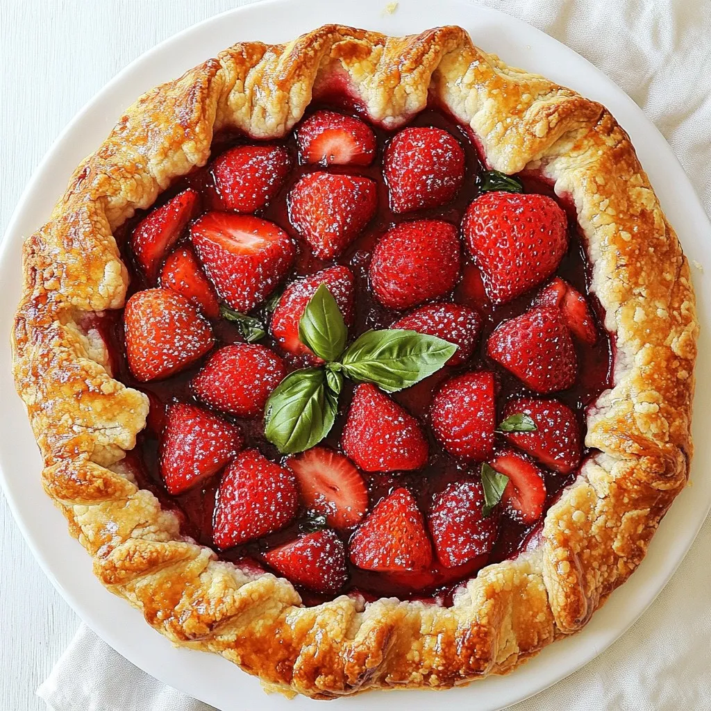 Strawberry Basil Galette Fresh and Flavorful Delight