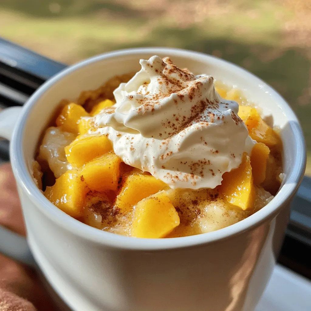 Peach Cobbler Mug Cake Quick and Tasty Dessert Recipe