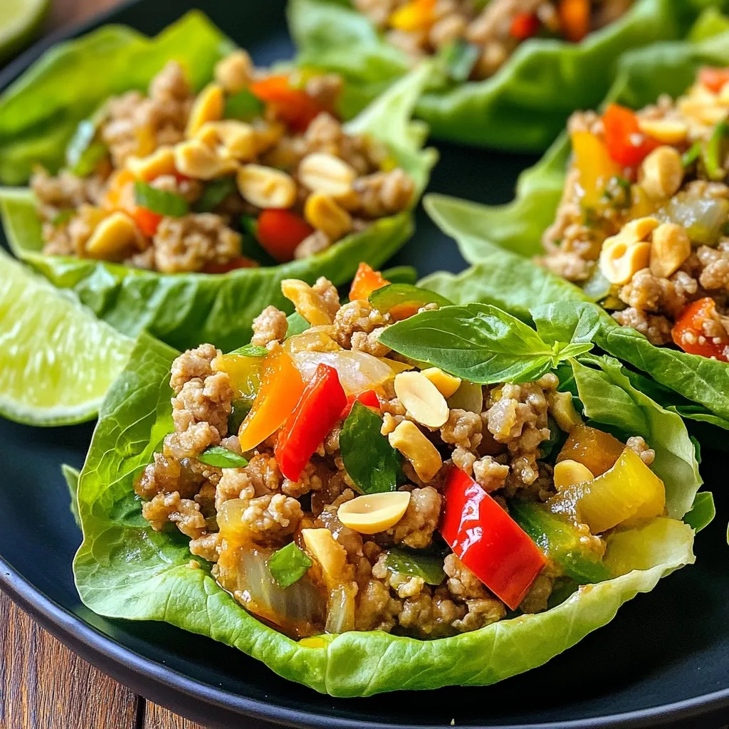 Thai Basil Chicken Lettuce Cups Flavorful and Light Meal