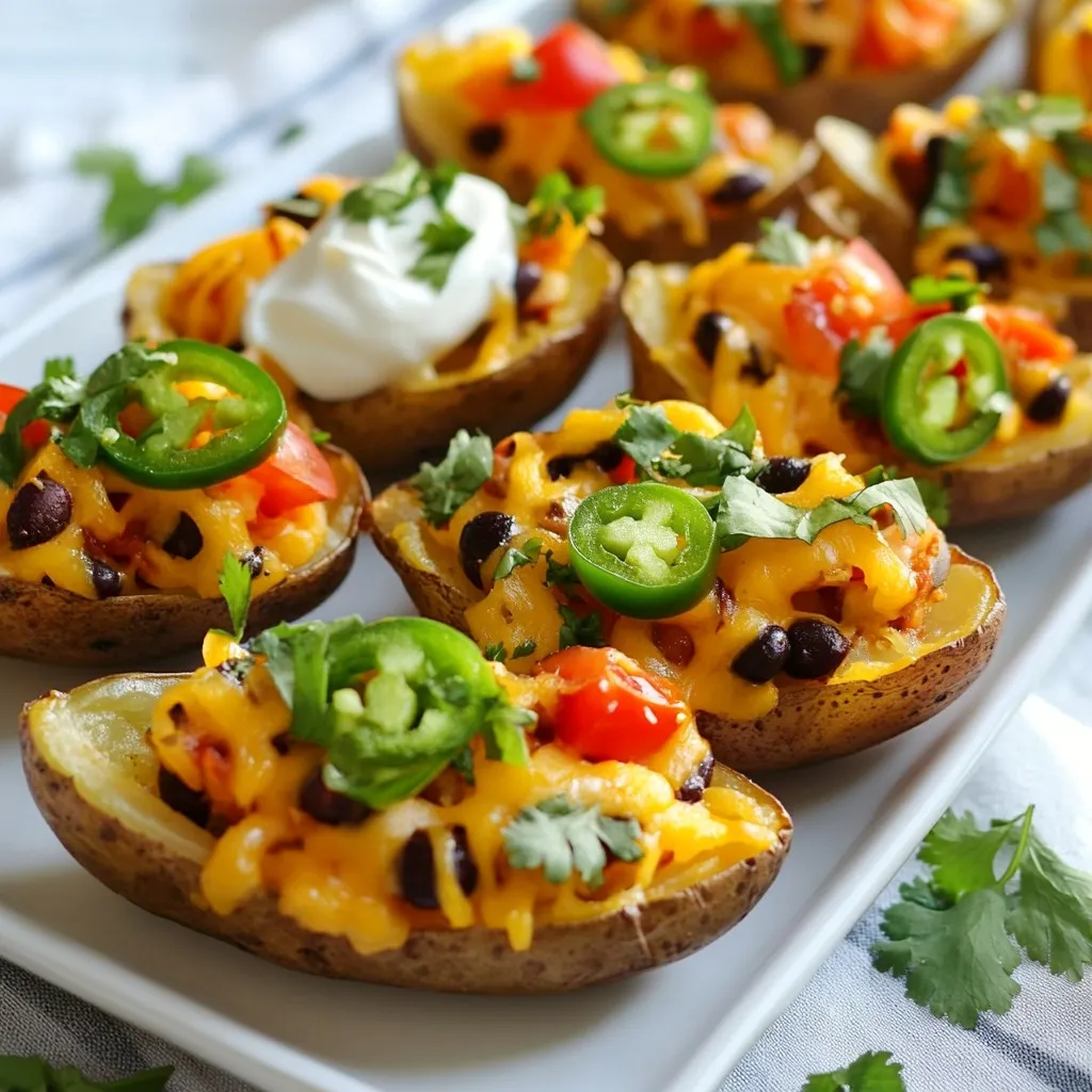 Loaded Nacho Potato Skins Delightful and Flavorful Snack