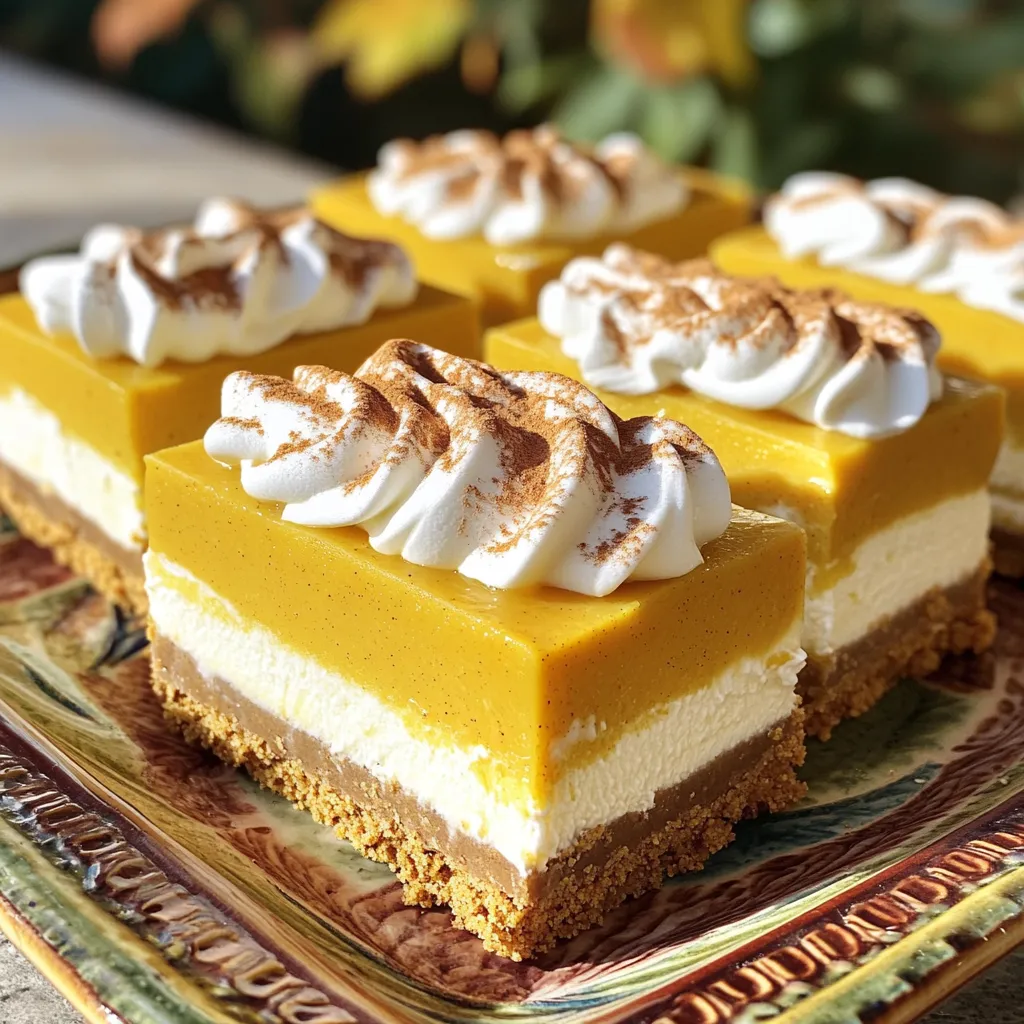 Pumpkin Cheesecake Icebox Bars Easy and Tasty Treat
