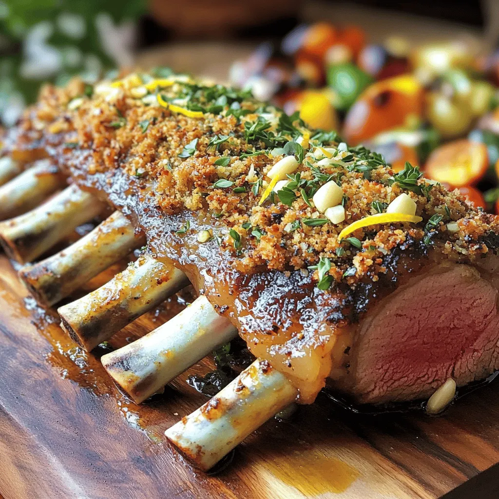 14. Herb-Crusted Rack of Lamb Flavorful and Succulent Dish