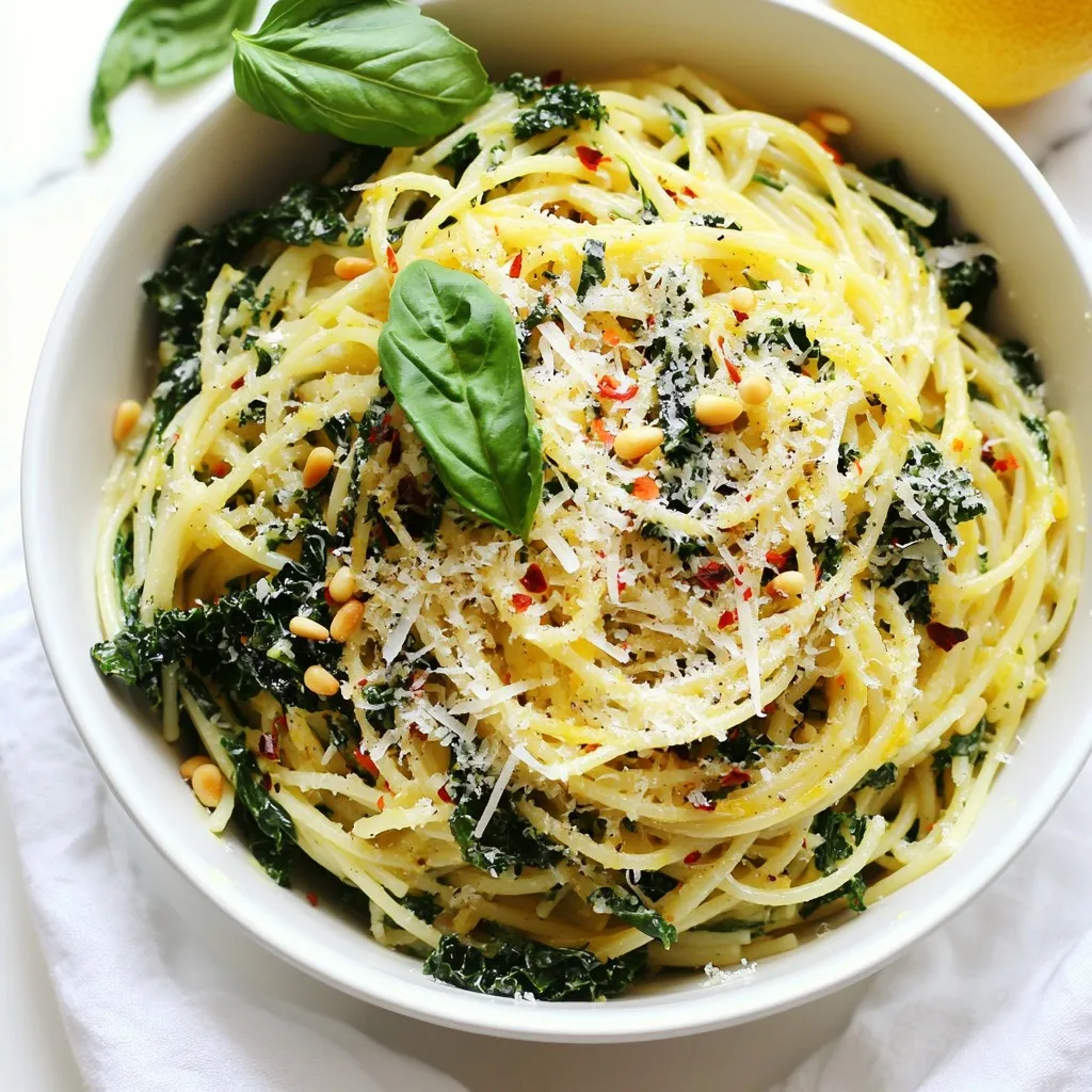 Lemon Garlic Kale Pasta Wholesome and Flavorful Meal