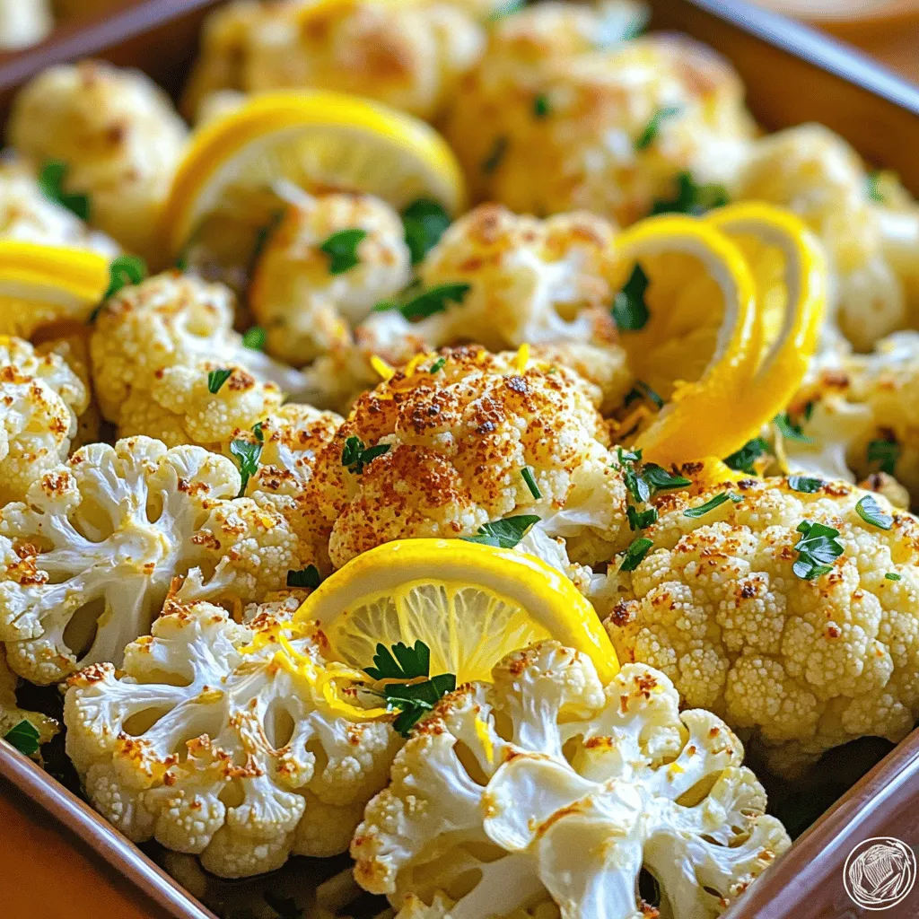 Lemon Garlic Roasted Cauliflower Bold Flavor Dish