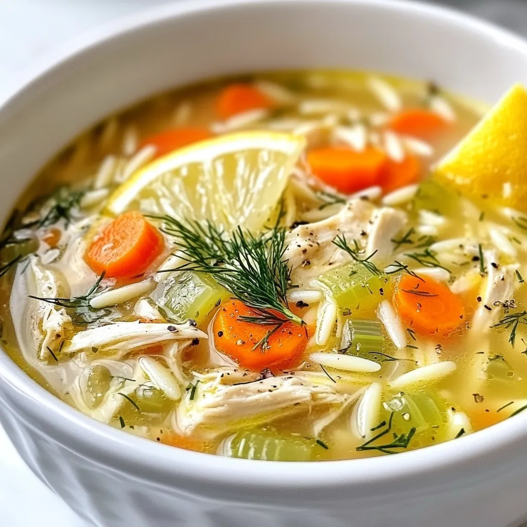 Greek Lemon Chicken Soup Flavorful and Nourishing Dish