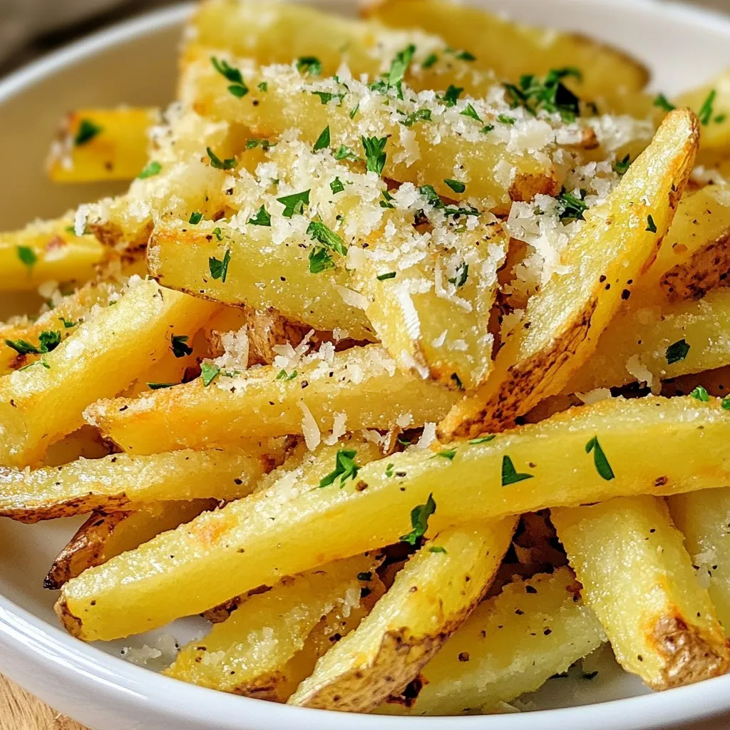 Garlic Parmesan Air Fryer Fries Crunchy and Tasty Snack