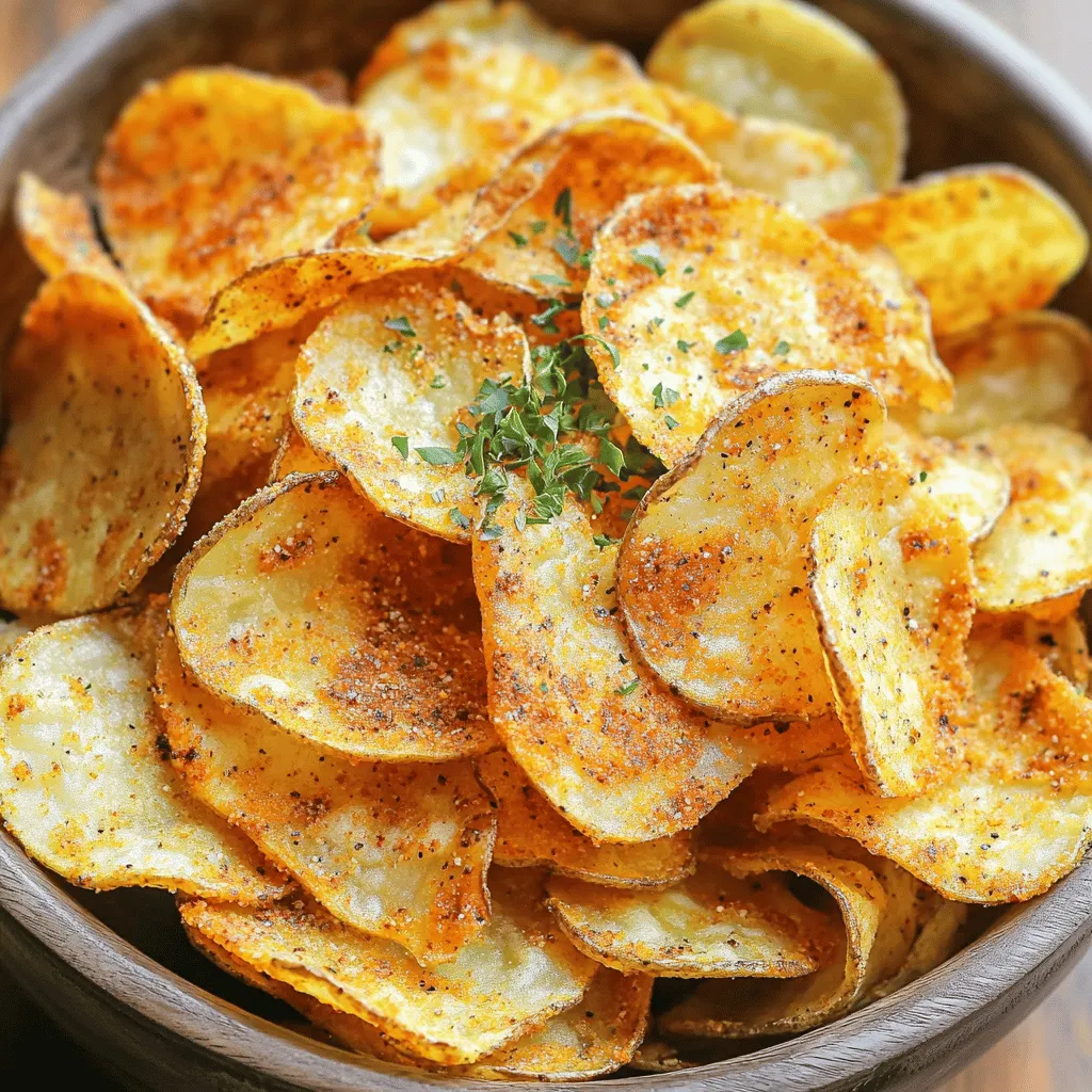 Air Fryer Ranch Potato Chips Tasty and Crunchy Snack