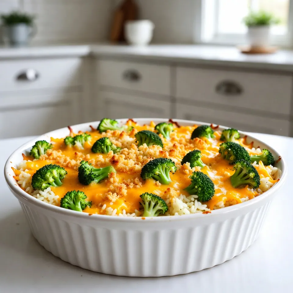 Cheesy Broccoli Rice Casserole Easy Comfort Food Recipe