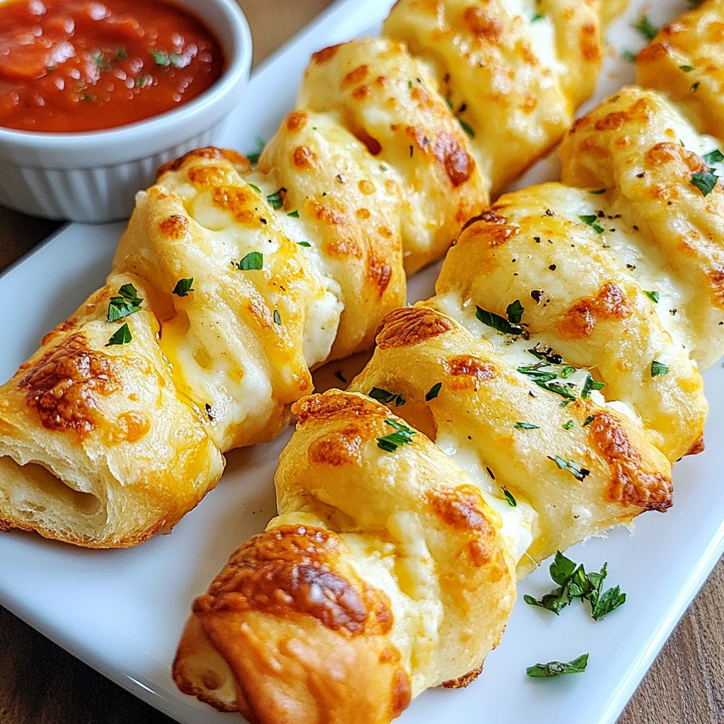 Cheesy Garlic Stuffed Breadsticks Tasty and Simple Treat