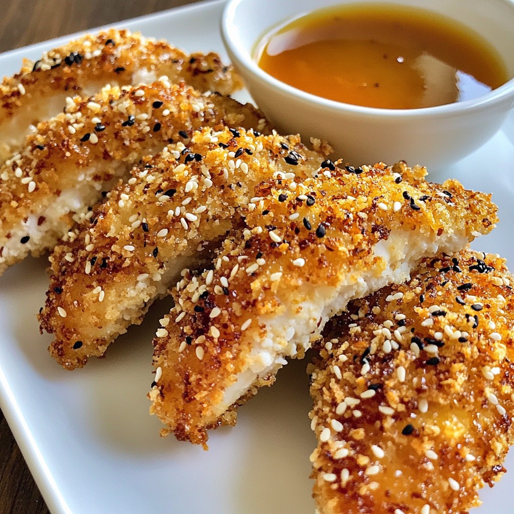Sesame Crusted Chicken Tenders Easy and Tasty Recipe