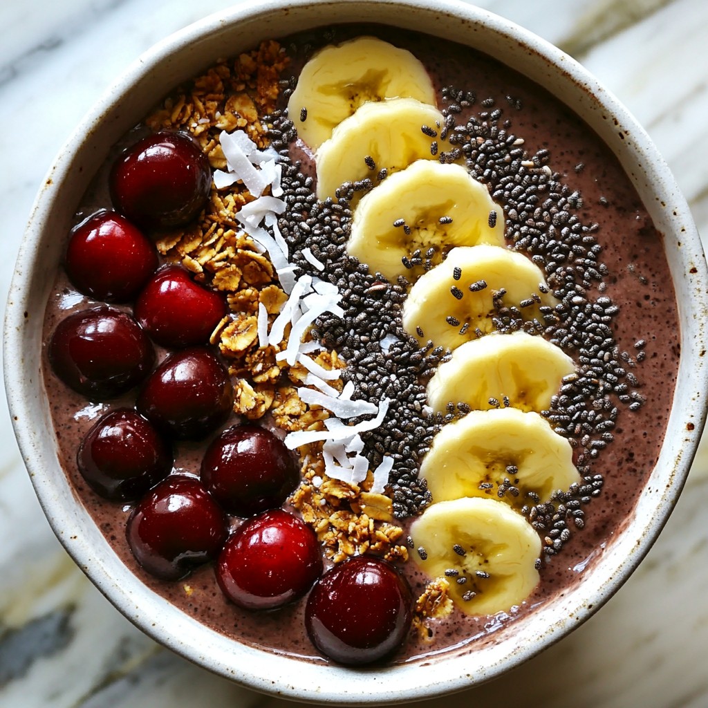 Chocolate Cherry Smoothie Bowl Rich and Creamy Delight