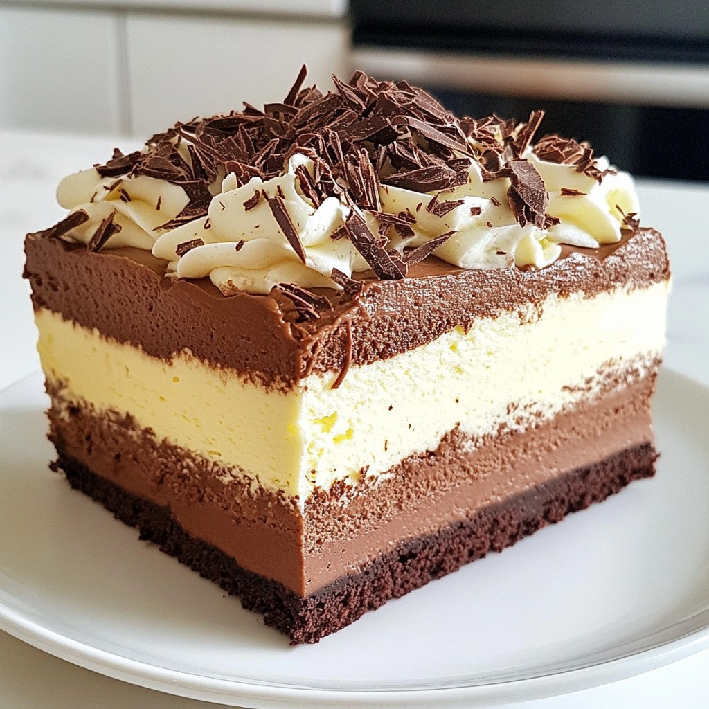 Triple Chocolate Mousse Cake Decadent Dessert Recipe