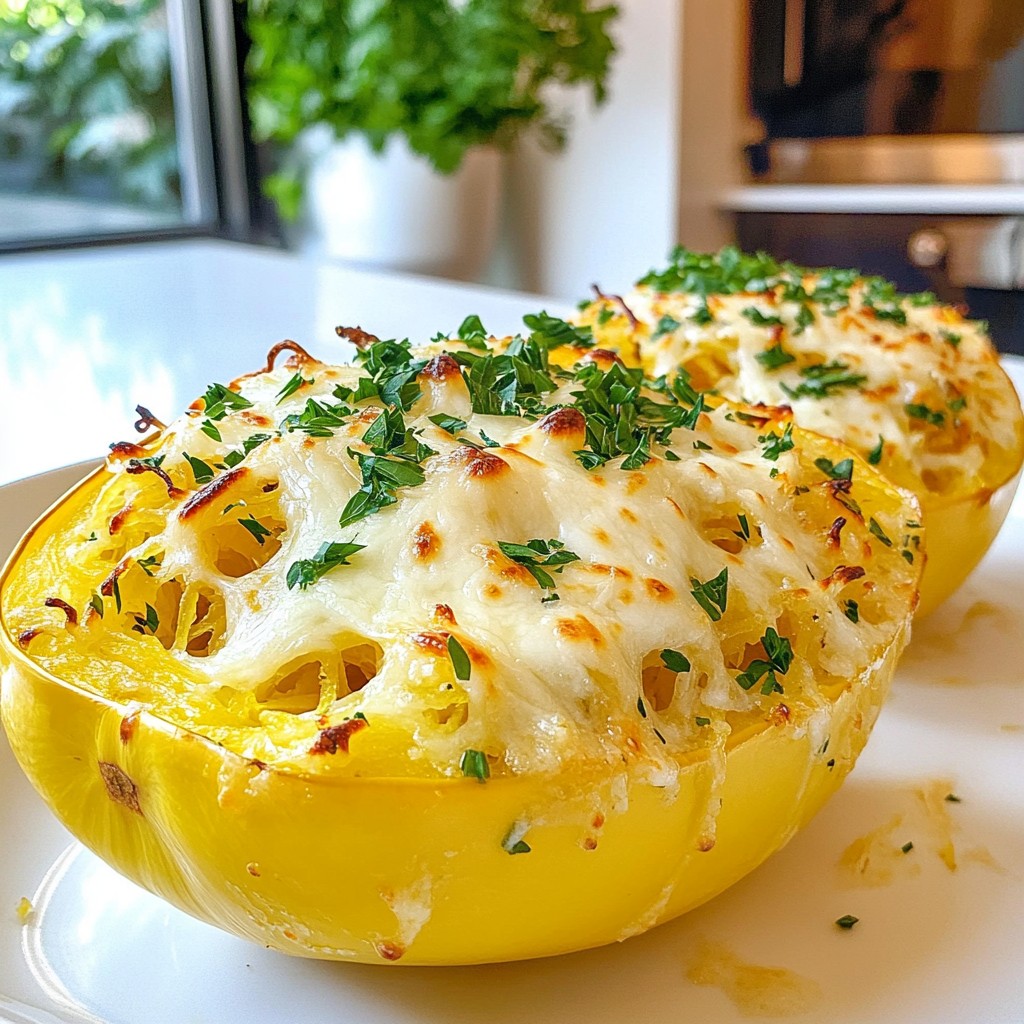 Cheesy Garlic Spaghetti Squash Flavorful and Easy Dish