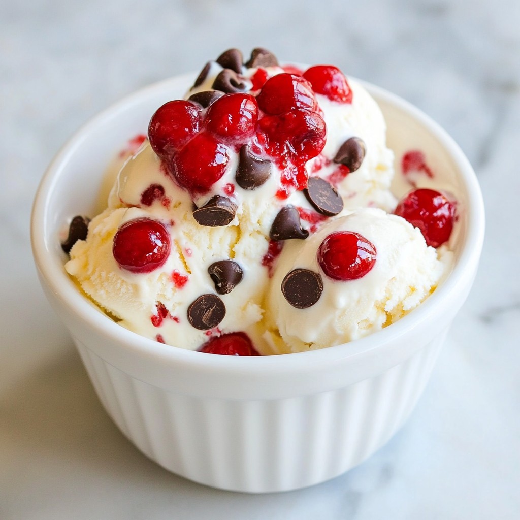 Cherry Chocolate Chip Ice Cream Delightful Frozen Treat