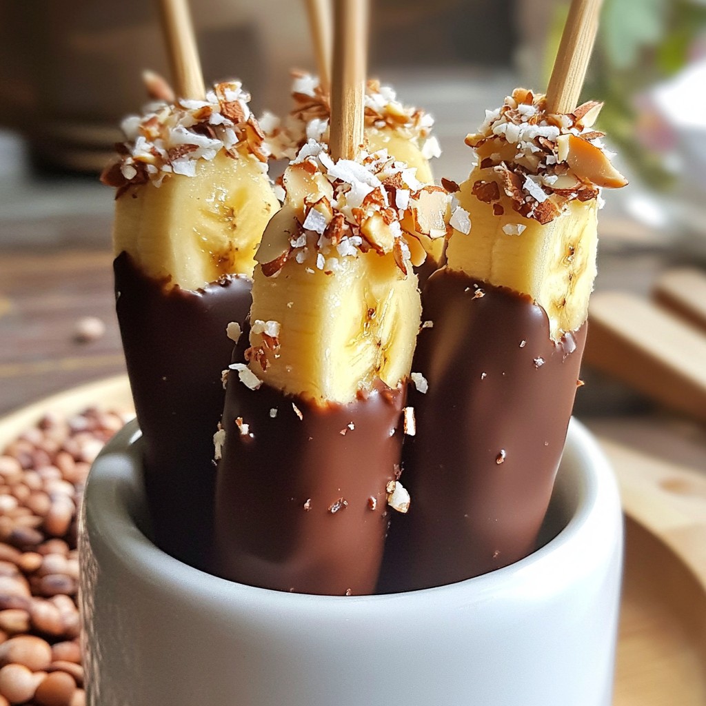 Chocolate Covered Banana Pops Quick and Simple Treat