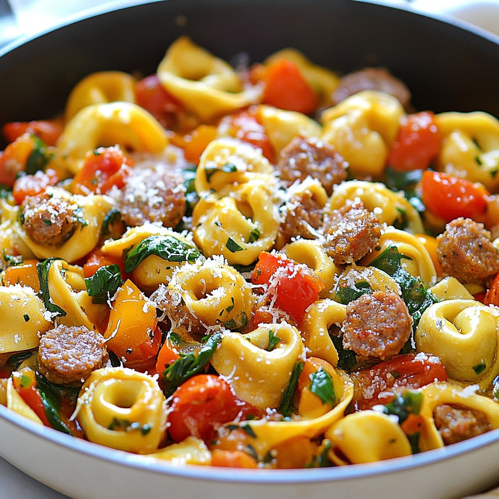Italian Sausage Tortellini Skillet Quick and Tasty Meal