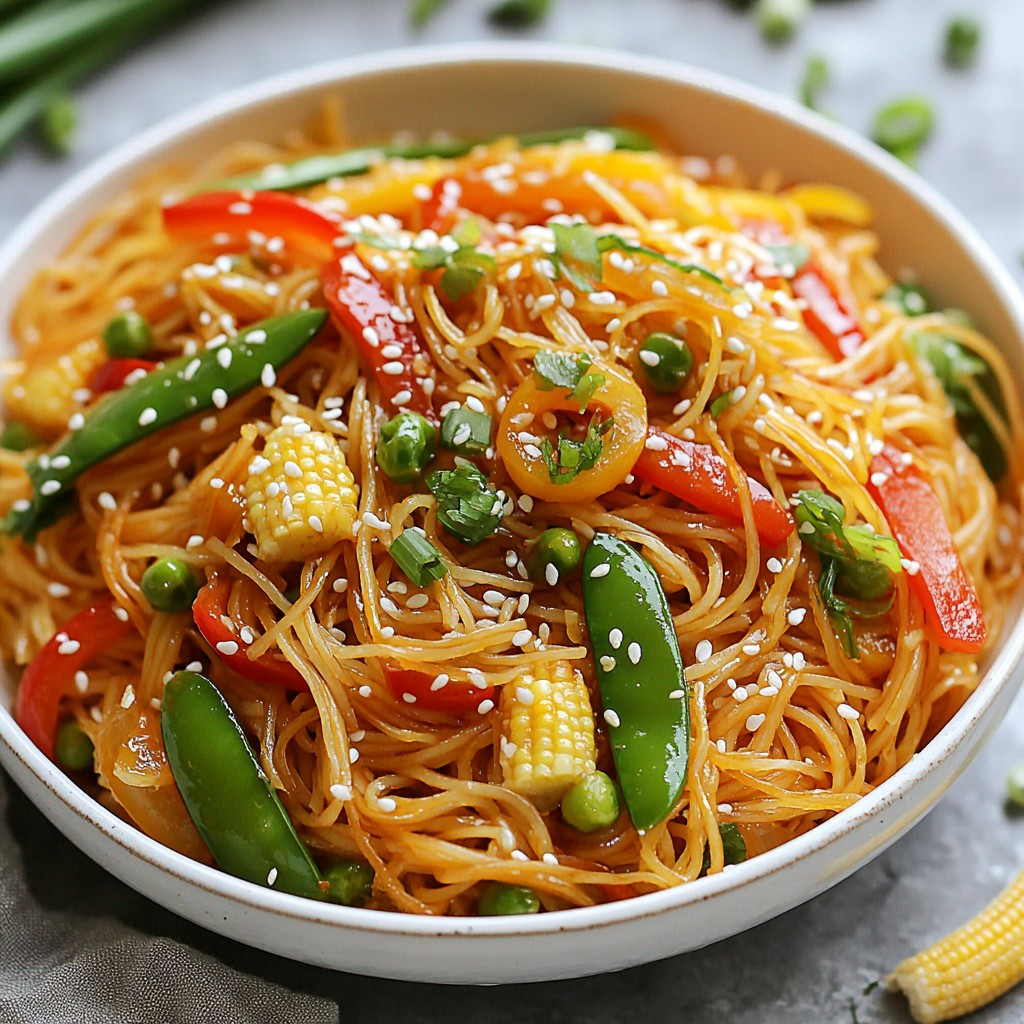 Sweet Chili Garlic Noodle Stir Fry Flavorful Delight