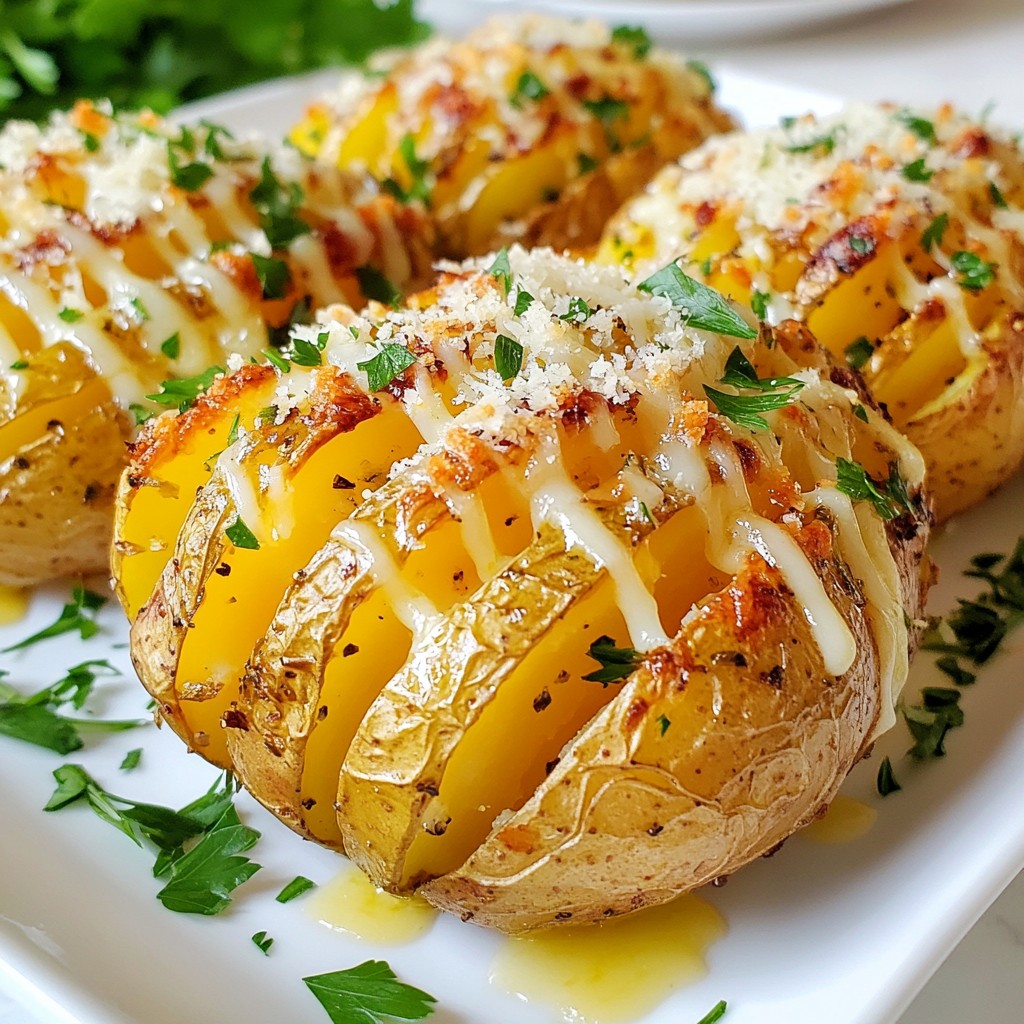 Garlic Parmesan Hasselback Potatoes Tasty Side Dish