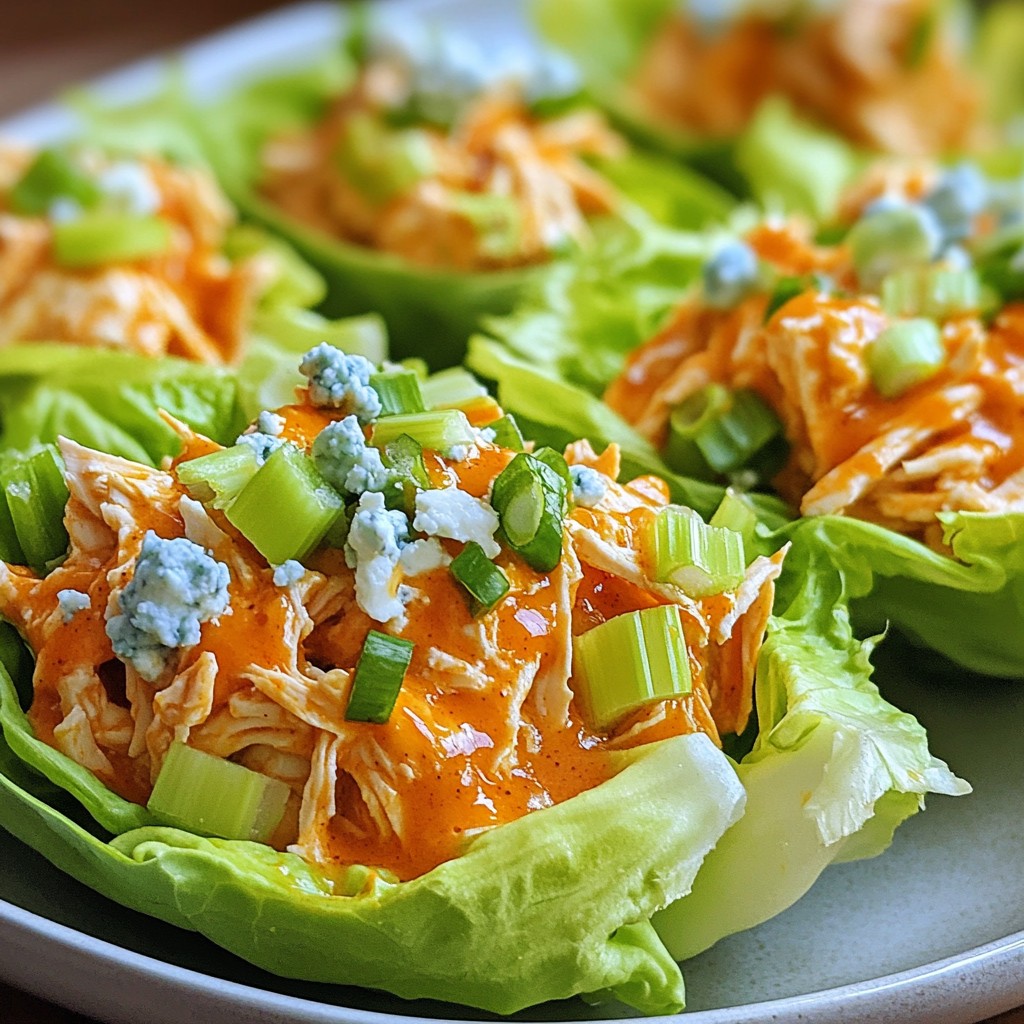 Buffalo Chicken Lettuce Cups Savory and Fresh Dish
