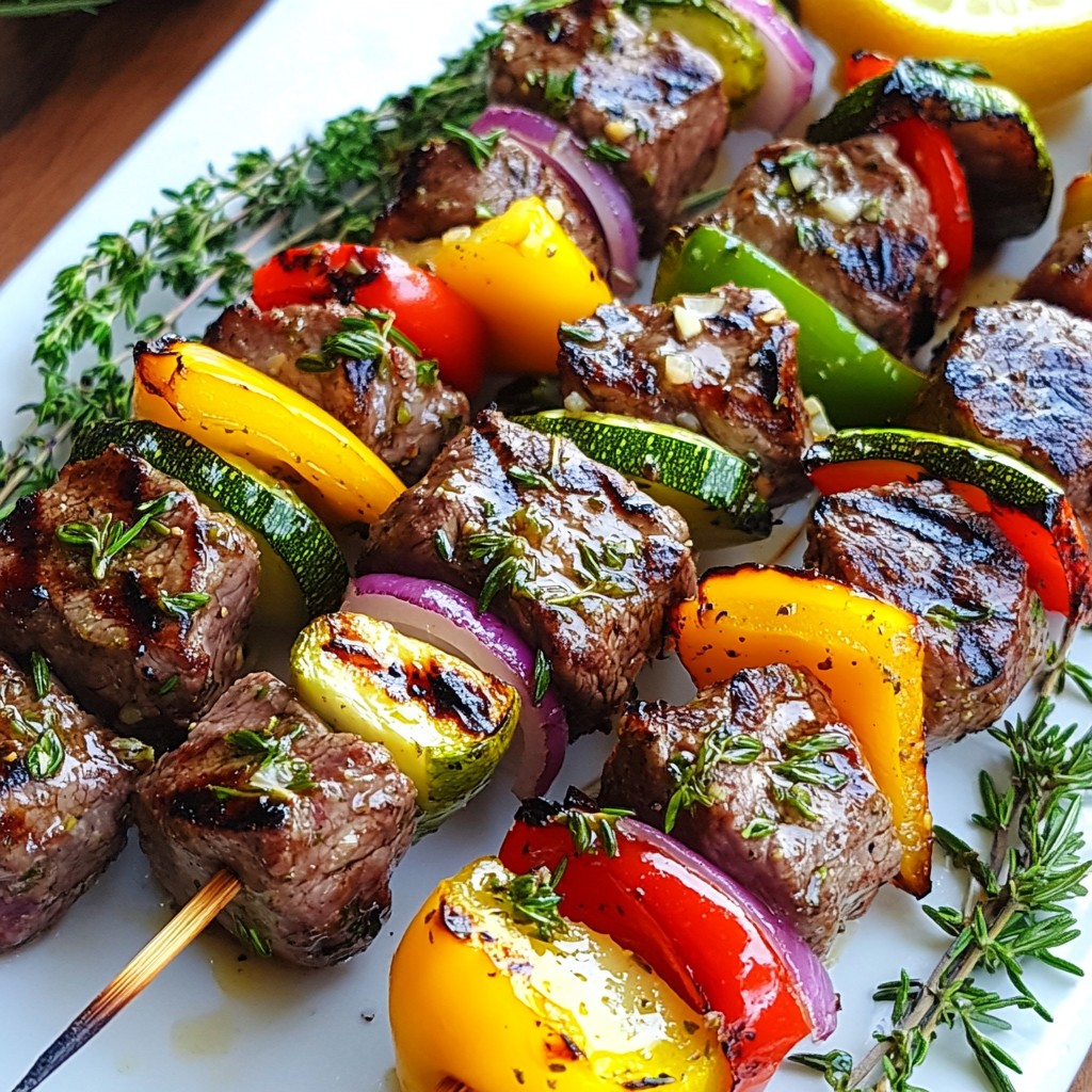 Garlic Herb Steak Kebabs Flavorful and Easy Recipe