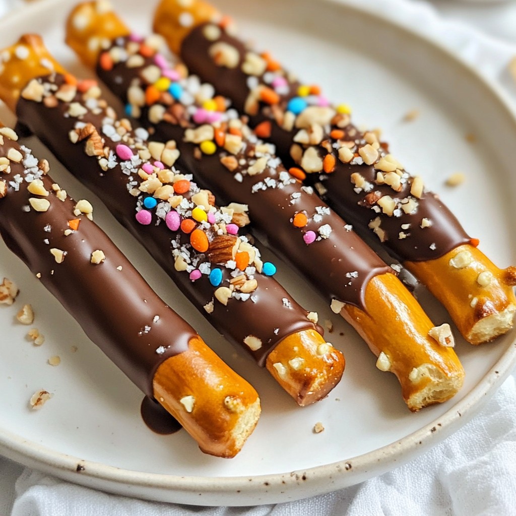 Chocolate Covered Pretzel Rods Irresistibly Tasty Treat