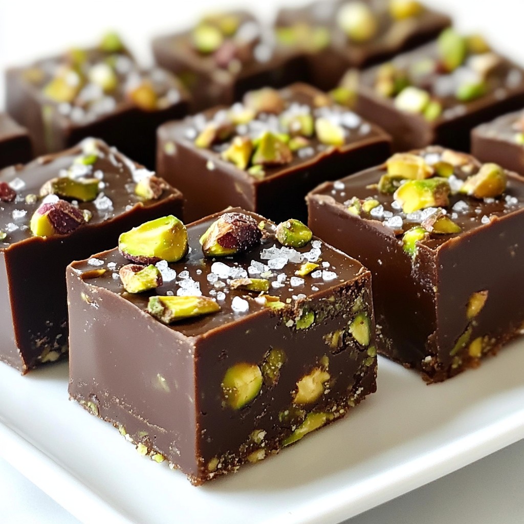 Chocolate Pistachio Fudge Delightful and Easy Treat