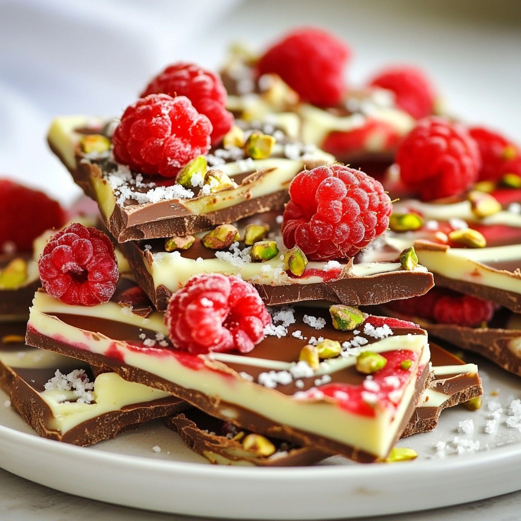 Raspberry Chocolate Swirl Bark Tasty and Decadent Treat