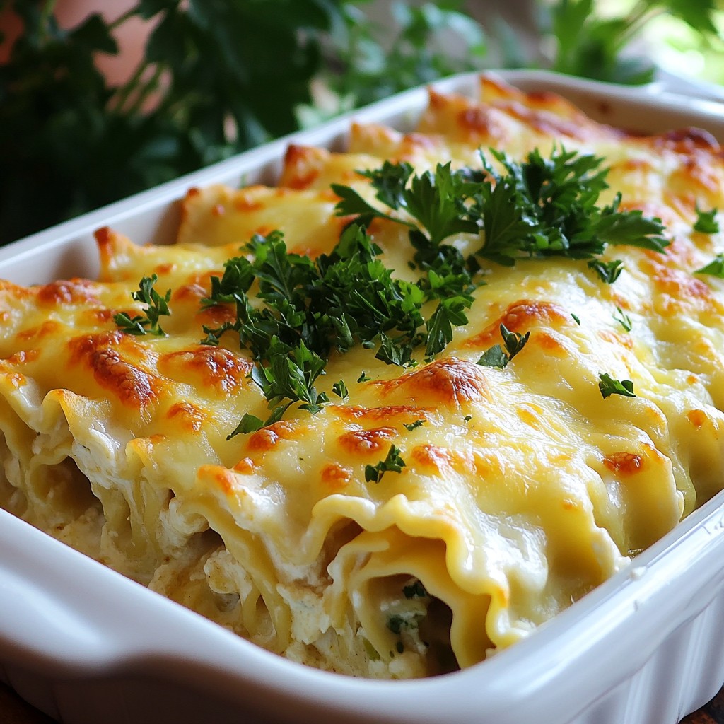 Chicken Alfredo Lasagna Roll Ups Easy and Tasty Dish