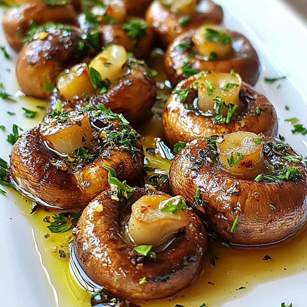 Herb Garlic Roasted Mushrooms Simple and Tasty Recipe