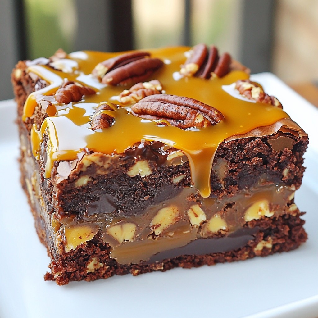 Chocolate Caramel Turtle Brownies Irresistible Delight