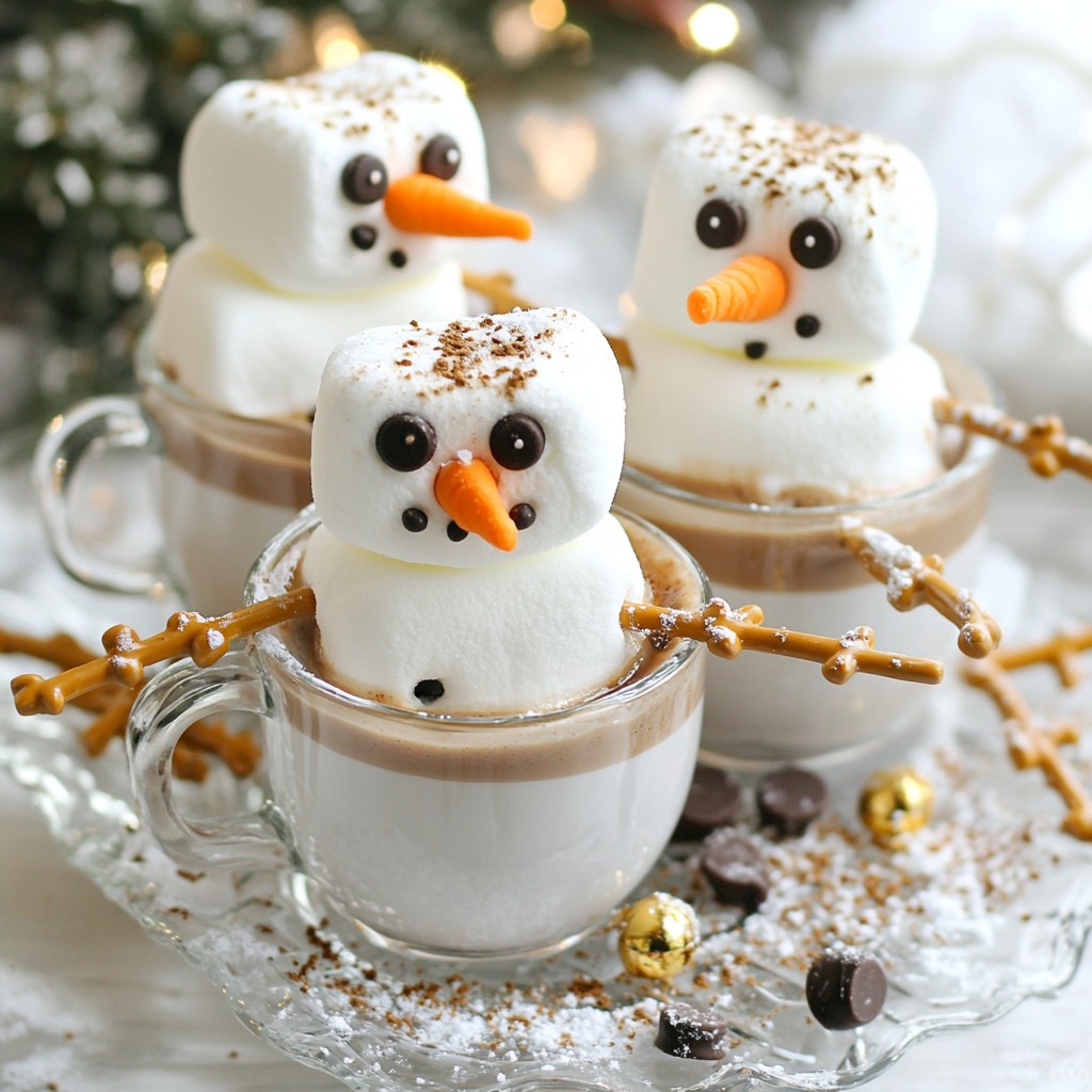 Marshmallow Snowman Hot Chocolate Toppers Delight