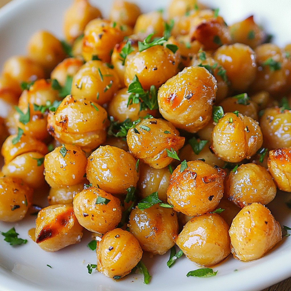 Garlic Herb Roasted Chickpeas Crispy and Flavorful Snack