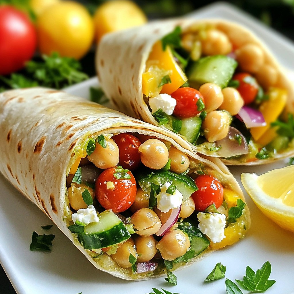 Mediterranean Chickpea Wraps Fresh and Flavorful Meal