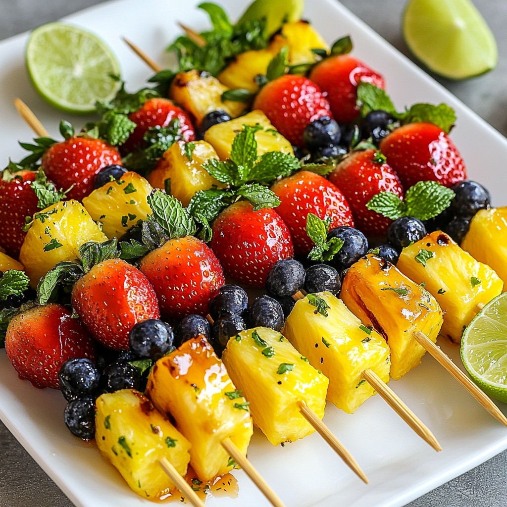 Honey Lime Fruit Kabobs Refreshing and Simple Treat