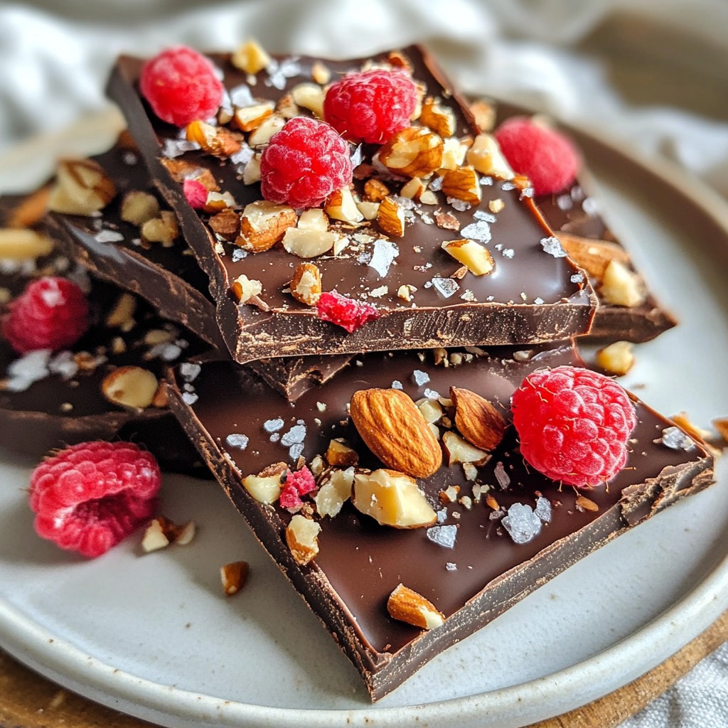 Raspberry Dark Chocolate Bark Simple and Delicious Treat