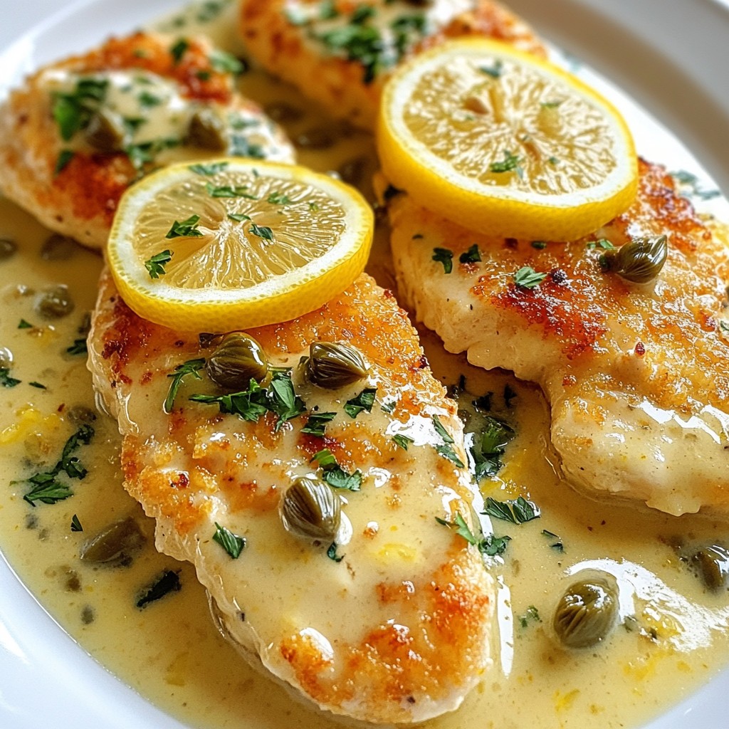Creamy Lemon Chicken Piccata Flavorful Dinner Delight