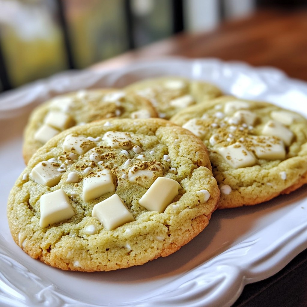 Matcha White Chocolate Cookies Irresistible Treat